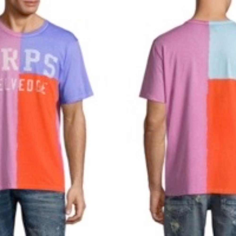 PRPS luxury brand Men's Pitcher T-shirt colorblock - Picture 2 of 9